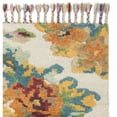 thumbnail image 2 of SAFAVIEH Kenya Cybill Floral Braided Fringe Area Rug, Orange/Light Grey, 8' x 10', 2 of 3