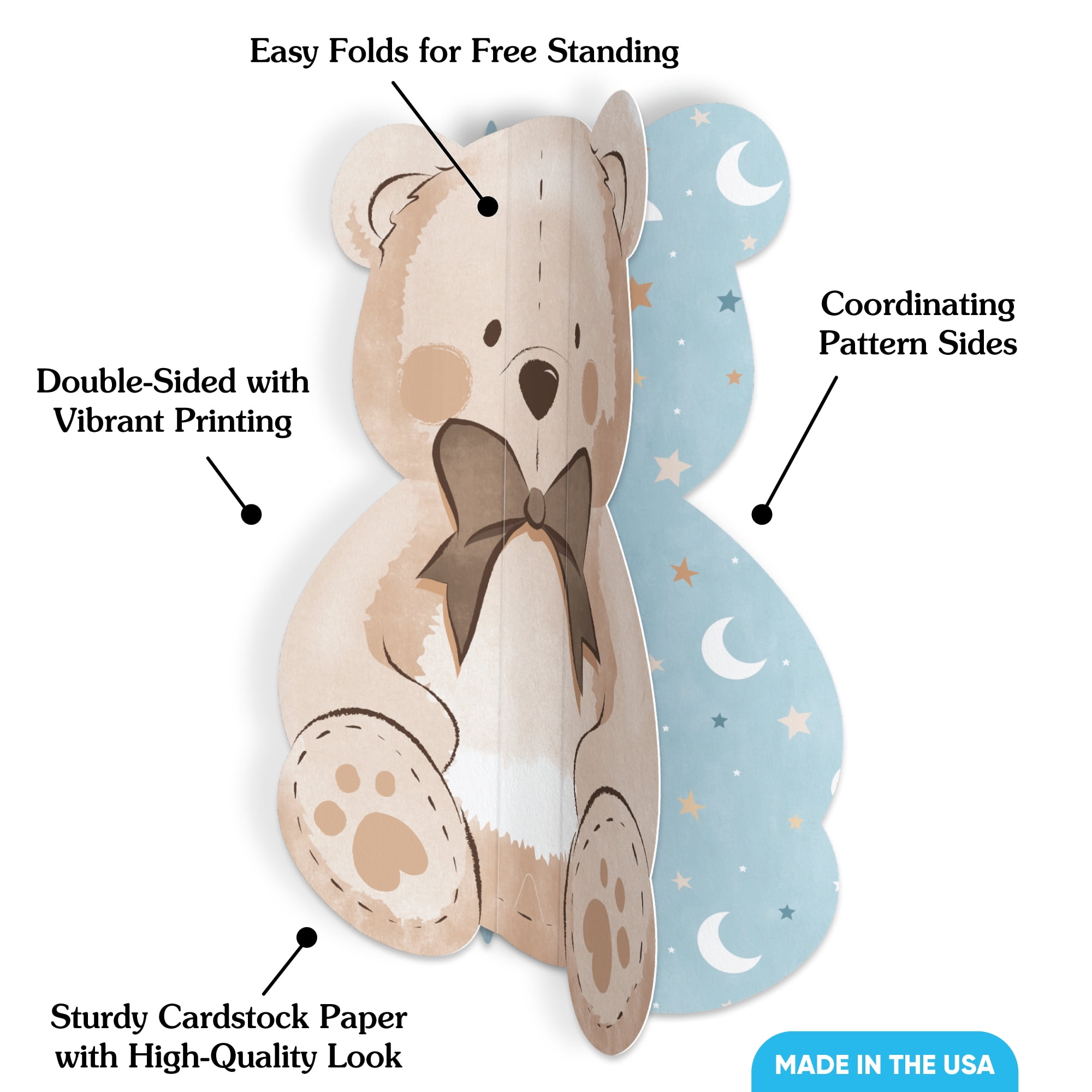 Big Dot Of Happiness Koala Cutie Table Centerpieces – 10 Count, Fold & Flare, Bear Theme Party Decor