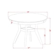 thumbnail image 4 of Luxe by East West Furniture 7 Pc Dining Set consists of a Pedestal Kitchen and 6   Chairs with Padded  Walnut-Color:Light Beige, 4 of 7