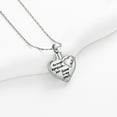 thumbnail image 4 of Cremation Jewelry Heart Urn Necklace for Ashes Birthstones Heart Memorial Keepsake Ashes Urn Pendant for Human / Pet Ashes for Women Gift, 4 of 8