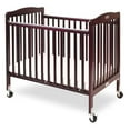 L.A. Baby Compact Folding Wood Commercial Crib White