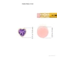 thumbnail image 6 of ANGARA Natural Bezel-Set Solitaire Heart Amethyst Pendant in 14K Yellow Gold for Women (Size-4mm) | February Birthstone, Birthday, Anniversary, Jewelry Gift for Women | Natural Amethyst Necklace, 6 of 11