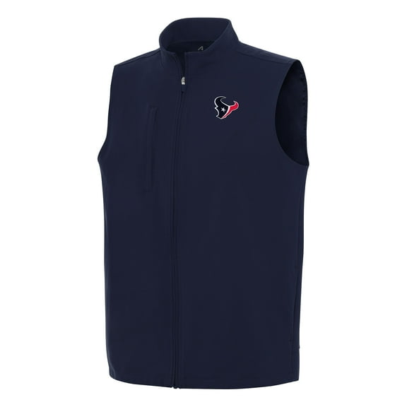 Men's Antigua  Navy Houston Texans Regard Full-Zip Vest