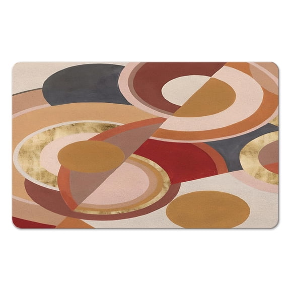 Luxury of Boho Comfort - Soft, Ultra-Thin Small Rug - Non-Slip & Washable Kitchen Rugs, Perfect Entryway Indoor Door Mat with Geometric Modern Bohemia Design for Bathroom, Bedroom, Office, 20x32 inch