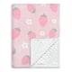 thumbnail image 1 of Manta de bebé SANDJEST Strawberry Minky de 76 x 102 cm para niñas, 1 of 7
