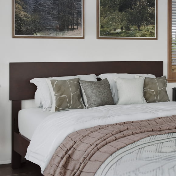 Orlando Full Modern Wood Panel Headboard in Espresso