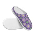 thumbnail image 3 of KLL Daisies Flowers Pattern Adult Unisex Cozy Slippers,Fuzzy Slip-on Slippers TPR Sole Slippers Comfort Plush Home Footwear for Indoor & Outdoor-35/36, 3 of 7