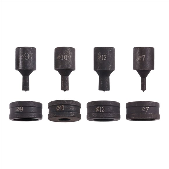 Juego de 4 Matrices de Punzón Hidráulicas CH-70 para Moldes de Agujeros Redondos - Herramientas de Estampado Redondo de Acero de Alto Carbono para Fabricación de Metal