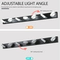 thumbnail image 6 of DUOSONG Modern 7-Light Led Vanity Light Fixture - Black Iron Finish With Acrylic Shades - Energy-Efficient Bathroom Wall Sconce - Dimmable, 52.2-Inch Length Black Acrylic,Iron Lighting Bathroom, 6 of 9