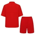 thumbnail image 2 of Xnihocha Costume de Choeur Chinois pour Garçons Tenue Traditionnelle d'Uniforme de Kung Fu Ensemble d'Arts Martiaux pour Performance Rouge-E 150, 2 of 6
