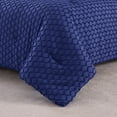 thumbnail image 7 of JML Tufted King Comforter Set 3 Pieces, Jacquard Boho Tufts Bedding Set - All Season Duvet and 2 Pillow Shams Bed Sets, Navy, 7 of 7