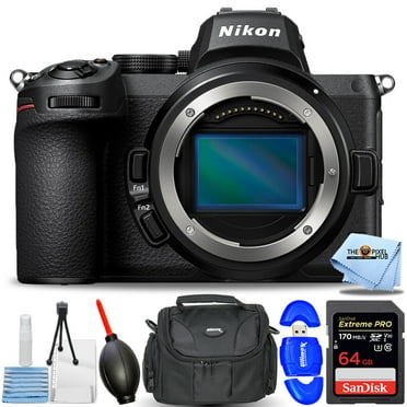 Nikon Z 5 Mirrorless Digital Camera (Body Only) 1649 - Essential Bundle with Sandisk Extreme 64GB SD, Gadget Bag, Blower, Microfiber Cloth and Cleaning Kit