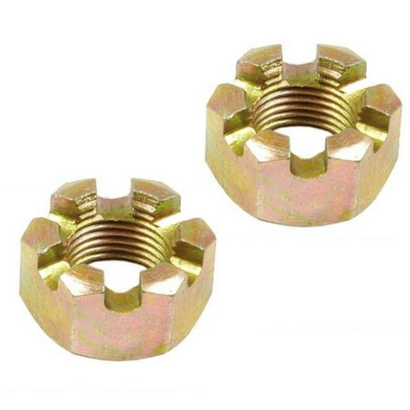 Set of 2 Castle Nut M24x1.5 Rear Axle Blackened Steel Hex Nuts for Suspension Machinery Repair Compatible with ATV UTV Go Kart