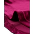 thumbnail image 6 of Allegra K Women's Split Ruffle Trim Tie Velvet Knee Length Wrap Asymmetrical Skirt, 6 of 6