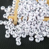 100Pcs English Alphabet Letter Beads DIY Bracelet Necklace Jewelry Accessories