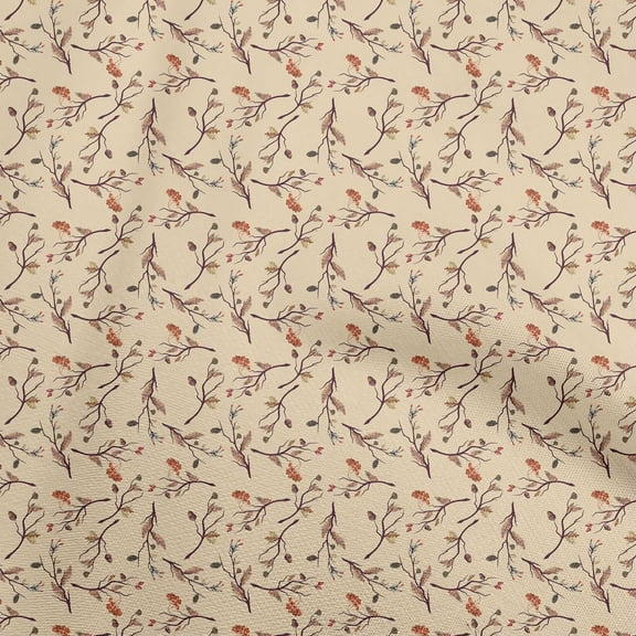 oneOone Polyester Spandex Peach Fabric Autumn Sewing Material Print Fabric By The Yard 56 Inch Wide