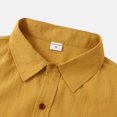 thumbnail image 4 of Camisa de lino para hombre Camisa de manga corta de verano Camisas de campamento Top de playa JadeP camisa de hombre con botones, 4 of 8
