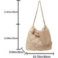thumbnail image 6 of Quilted Tote Bag for Women Puffer Bag Quilted Hobo Bag Lightweight Quilted Padding Shoulder Bag Puffy Nylon, 6 of 6