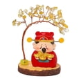 thumbnail image 2 of Mini estatua de Buda con árbol del dinero, figura en miniatura, centro de mesa, recuerdo Estilo B, 2 of 9