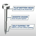 thumbnail image 4 of Kreg SPS-F075-100 Zinc Pocket Screws, 3/4-Inch, #6 Fine Thread, Pan Head (100 Count), 4 of 6