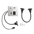 thumbnail image 2 of Multimedia Socket, Multimedia Information Panel Outlet Fire Proof 3.5MM Sound RJ45   for Office, 2 of 7