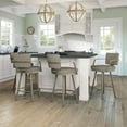 thumbnail image 3 of Amisco Thea 26.5" Swivel Stool - Ivory & Grey Polyester/Ligth Grey Metal, 3 of 9