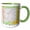 Green/White, variant on 3drose, Image of New Mexico Topographic Map with Flag, 11oz Mug