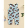 thumbnail image 2 of Nygoyerh Baby Boys Tank Jumpsuit Sleeveless Western Print One Piece Romper Newborn Infant Crew Neck Jumpsuit for Casual Daily 3M 6M 12M 18M, 2 of 8