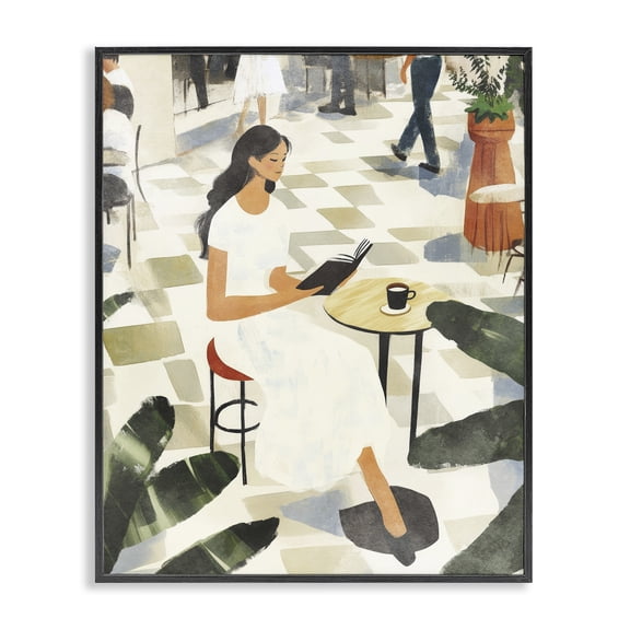 Stupell Industries Coffee & Pages in Cafe Black Framed Giclee Art, design by Svetlana Aleynikova