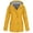 Yellow, variant on Casual Utility Raincoat with Large Flap Pockets and Striped Lining Highlighting Solid Color Design and Loose Fit Cut Black L