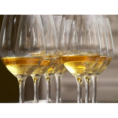 Charles White Art Prints - Wine Tasting Glasses with Golden Sweet White Wine from Uroulat Jurancon Charles Hours, France Print Wall Art By Per Karlsson