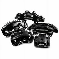 Power Stop Rear Pair of Black Powder Coated Calipers S4726BLK