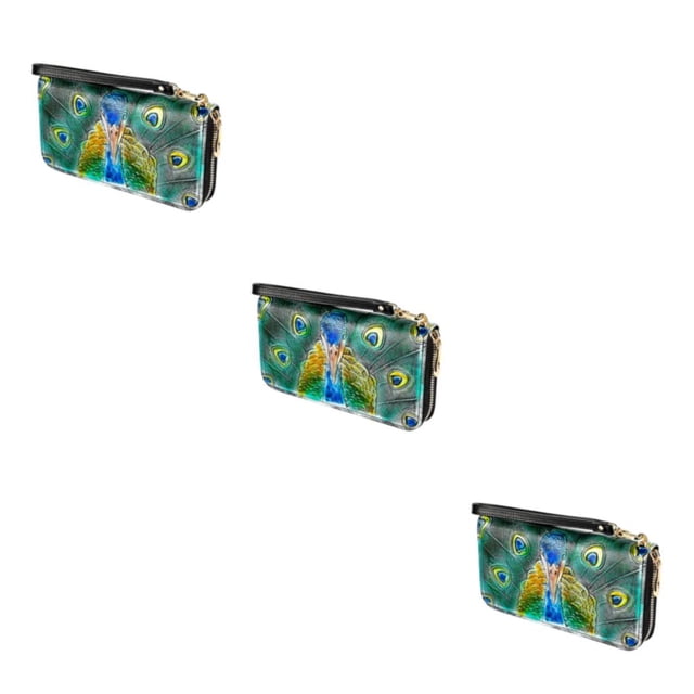 Qarigey Monedero de cuero para mujer, exquisito clip portátil para fotos, elegante bolsillo para tarjetas, carpeta para pasaporte, billetera, Type1 NO1