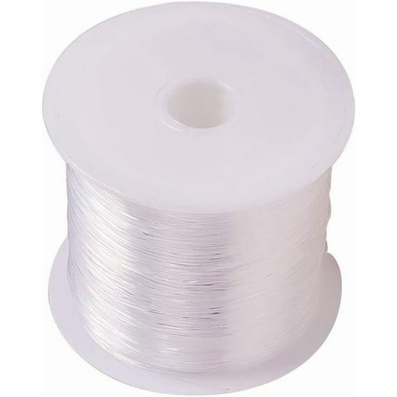 32 Yards Clear Invisible Craft Nylon Thread 0.45mm Monofilament Fishing Line Bead String Cord for Gemstone Jewelry DIY Making Bracelet Hanging Decoration Sewing
