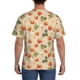 thumbnail image 3 of Vsdgher Floral Strawberr Print Men's Dry Fit Mesh Athletic Shirts Moisture Wicking Tennis T-Shirt Tops, 3 of 9