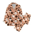 thumbnail image 1 of Pyjamas d'Halloween pour Femmes, Ensemble de Pyjamas Assortis pour la Famille, Pyjamas de Vacances, Ensemble de Pyjama Classique en Satin avec Boutons, 1 of 3