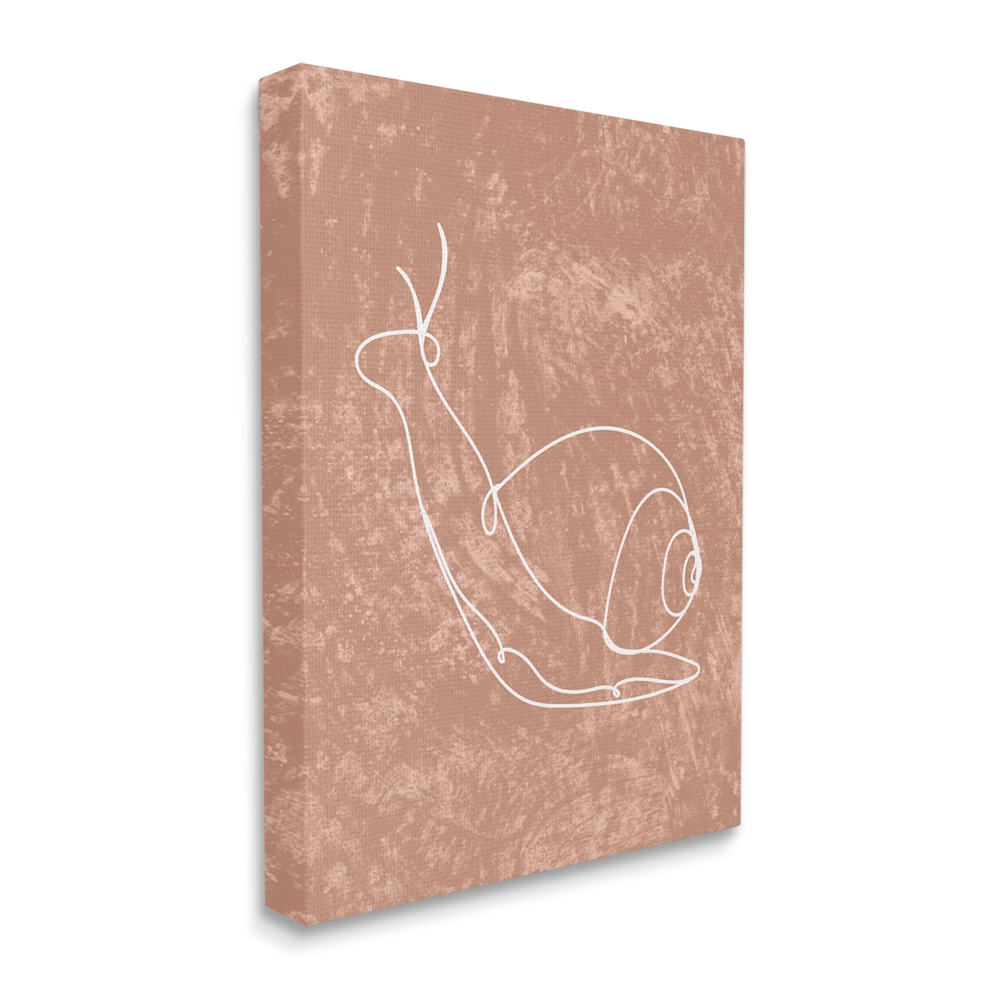 Stupell Industries Snail Line Drawing Animals & Insects Painting Gallery Wrapped Canvas Art Print Wall Art, 36 x 48