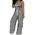 thumbnail image 2 of Kaemgyyd Jumpsuits for Women Wide Leg Spaghetti Strap Sleeveless Rompers Color Block One-Piece Outfits Trendy Clubwear Rompers, 2 of 5
