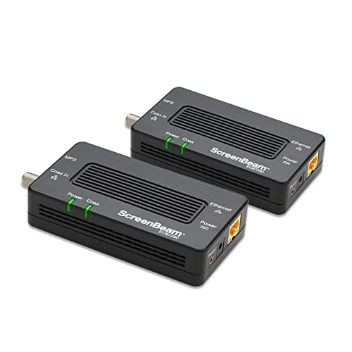 ScreenBeam Adaptateur Réseau Bonded MoCA 2.5 pour Internet à la Plus Haute Vitesse, Ethernet sur Coaxial - Kit de Démarrage (Modèle : ECB7250K02)