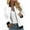 White, variant on FAIWAD Women's Casual Zip Up Jacket Fall Winter Long Sleeve Solid Color Lightweight Windbreaker with Pockets