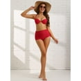 thumbnail image 5 of DARING DIVA Women's Underwire Spaghetti Straps Bikini Sets 3 Pieces S Red, 5 of 6