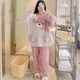 thumbnail image 4 of Conjunto de pijamas de felpa para mujer, ropa de dormir bonita de dibujos animados, Tops y pantalones de manga larga, ropa de casa para estar en casa, Invierno 2023, 4 of 5