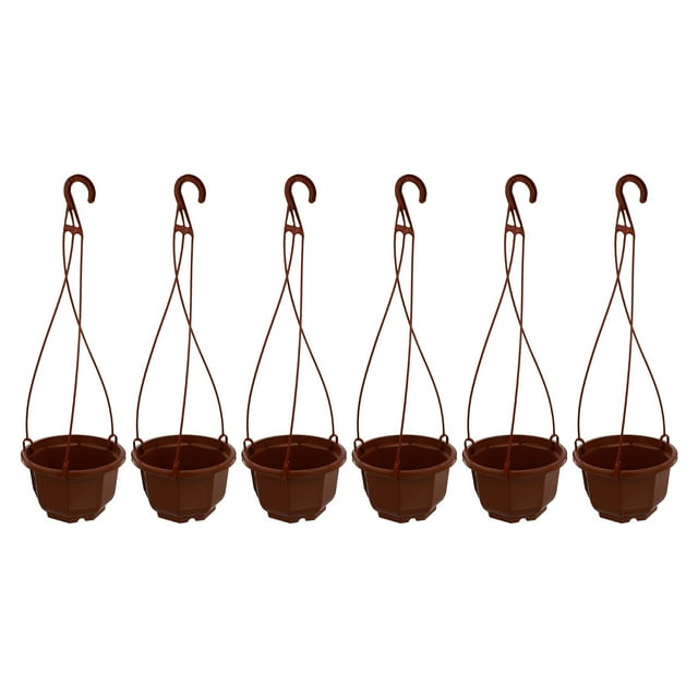 Weiweiguan 6 Sets Hanging Flowerpot Plastic Succulent Planter Decorative Orchid Hanging Pot