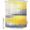 thumbnail image 2 of Yellow Gray Waterproof Fabric Shower Curtain,Contemporary Abstract Oil Painted Art Waterproof Fabric Shower Curtain for Bathroom Curtains Bathtubs Hotel Shower Curtains with 12 Hooks Long 72x78in, 2 of 8