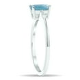 thumbnail image 2 of SZUL Women's Aquamarine and Diamond Sparkle Ring in 10K White Gold, 2 of 5