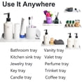 thumbnail image 4 of 7.9" Small Silicone Bathroom Counter Tray, Vanity Tray, Kitchen Sink Soap Tray for Dish Holder Dispenser Countertop Toilet Tank Desk Organizer Black, 4 of 5
