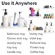 thumbnail image 4 of Bathroom Counter Tray, 11.8" Silicone Vanity Tray, Kitchen Sink Soap Tray for Dish Holder Dispenser Countertop Toilet Tank Desk Organizer Black, 4 of 5