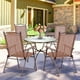 thumbnail image 5 of Costway Conjunto de 2 Sillas Plegables para Patio con Apoyabrazos Sillas de Comedor Portátiles para Terraza Piscina Jardín 64 x 58 x 91 cm, 5 of 10