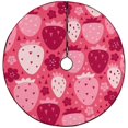thumbnail image 1 of RYLABLUE Jupe de Sapin de Noël Rouge Fraise pour Décoration de Fête Intérieure Extérieure 48 Pouces, 1 of 3