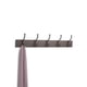 thumbnail image 4 of Perchero de metal para montar en la pared, 5 ganchos, color espresso, 4 of 5